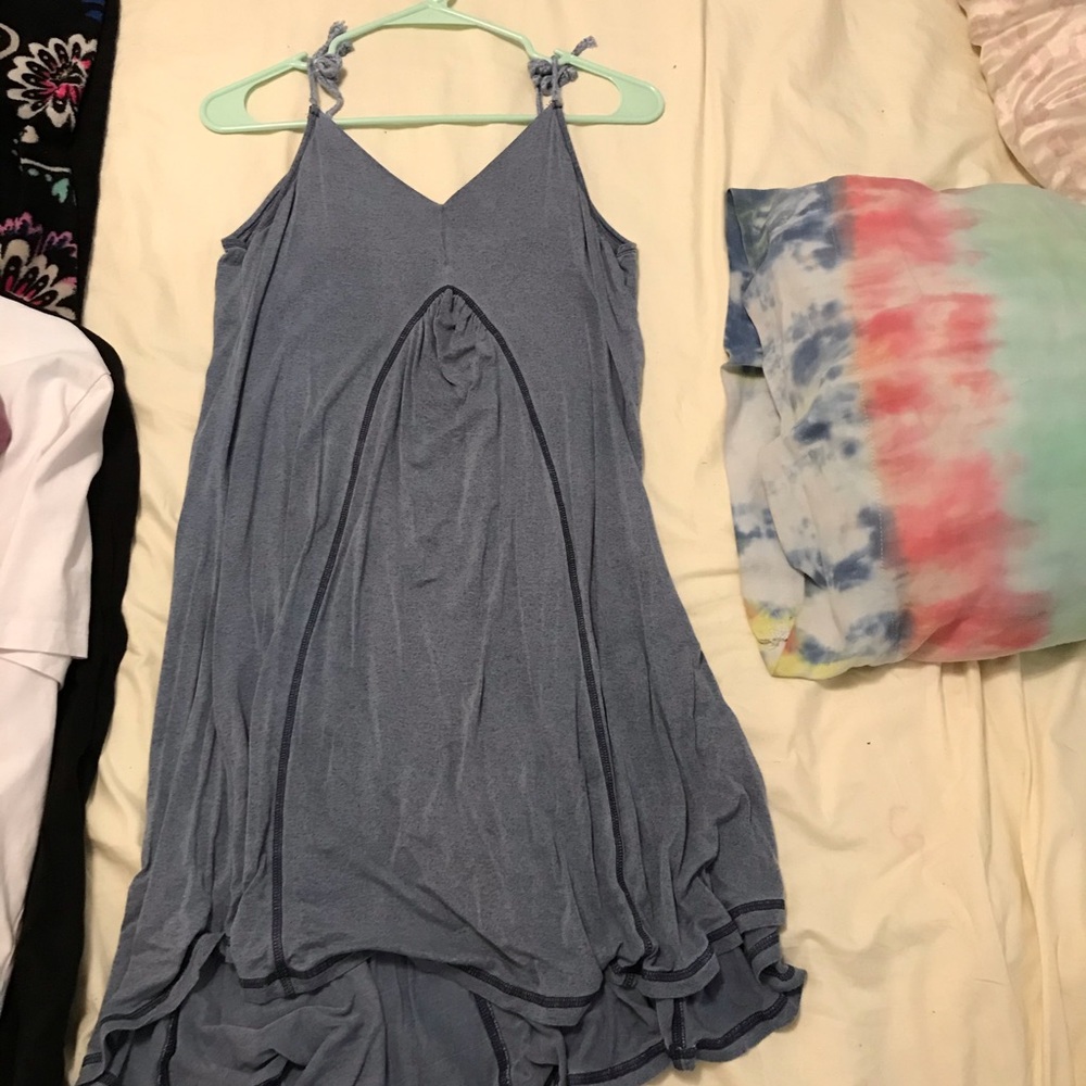 Blue flowy dress